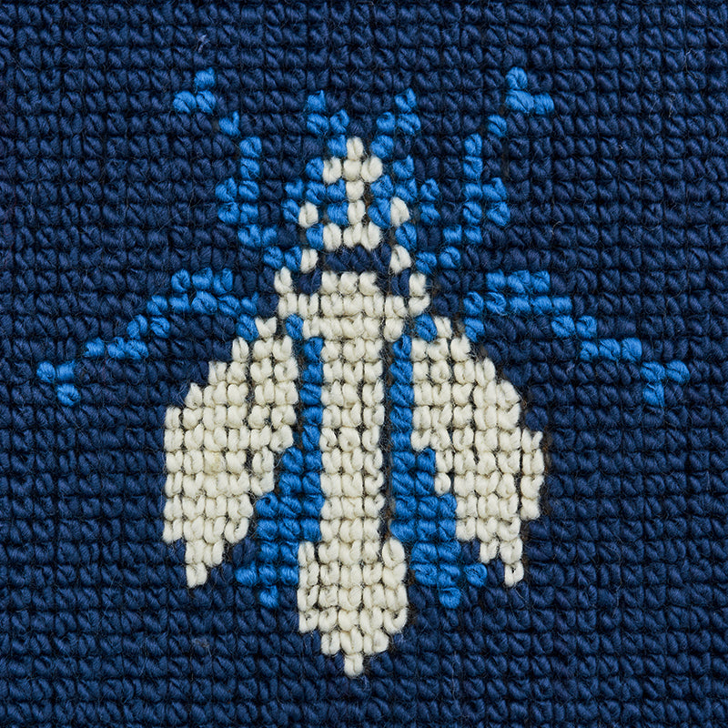 Schumacher Bee Épinglé Blue Fabric