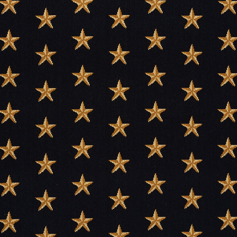 Schumacher Star Épinglé Black Fabric - Eade's Wallpaper