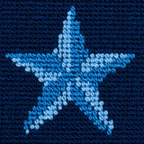 Schumacher Star Épinglé Blue Fabric - Eade's Wallpaper
