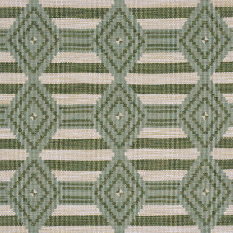 Schumacher 77445 MANTA PERFORMANCE in GREEN & MINERAL Fabric