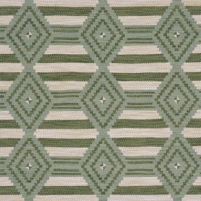 Schumacher 77445 MANTA PERFORMANCE in GREEN & MINERAL Fabric