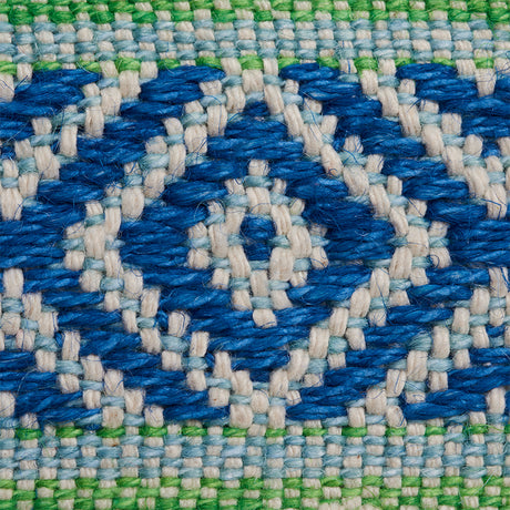 Schumacher 77461 LARSON HANDWOVEN TAPE in BLUE & GREEN Trim 