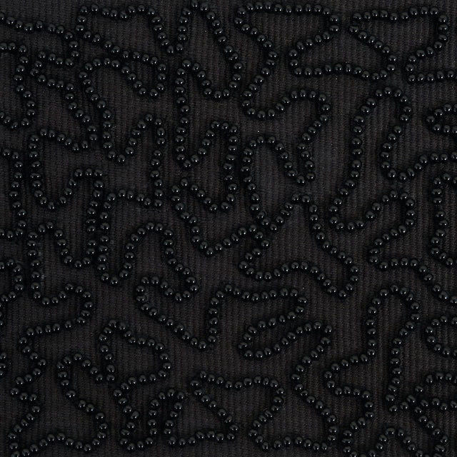 Schumacher 77482 VERMICELLI BEADED TAPE in BLACK Trim - RIVE