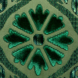 Schumacher Suzani Strie Velvet Emerald Fabric - Eade's Wallpaper