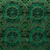 Schumacher Suzani Strie Velvet Emerald Fabric - Eade's Wallpaper