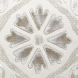 Schumacher Suzani Strie Velvet Pearl Fabric - Eade's Wallpaper