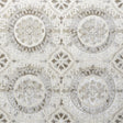 Schumacher Suzani Strie Velvet Pearl Fabric - Eade's Wallpaper