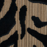 Schumacher Regine Strie Velvet Ebony Fabric - Eade's Wallpaper