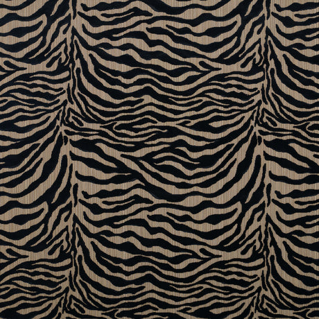 Schumacher Regine Strie Velvet Ebony Fabric - Eade's Wallpaper