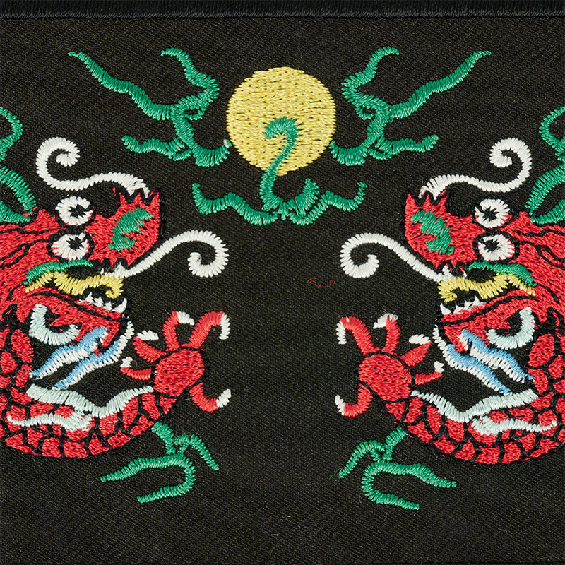 Schumacher 78170 LILI DRAGON TAPE in BLACK Trim - FIRE BREAT