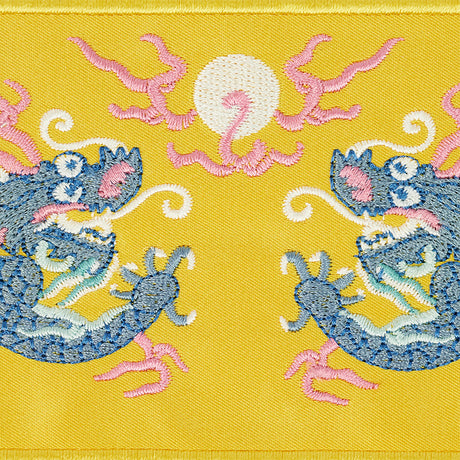 Schumacher 78172 LILI DRAGON TAPE in YELLOW Trim - FIRE BREA