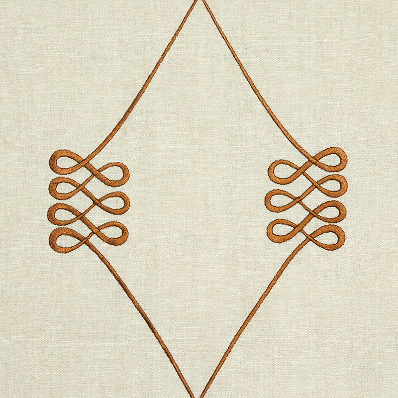 Schumacher Nicolette Embroidery Natural Fabric - Eade's Wallpaper