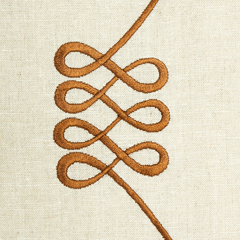 Schumacher Nicolette Embroidery Natural Fabric - Eade's Wallpaper