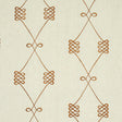 Schumacher Nicolette Embroidery Natural Fabric - Eade's Wallpaper