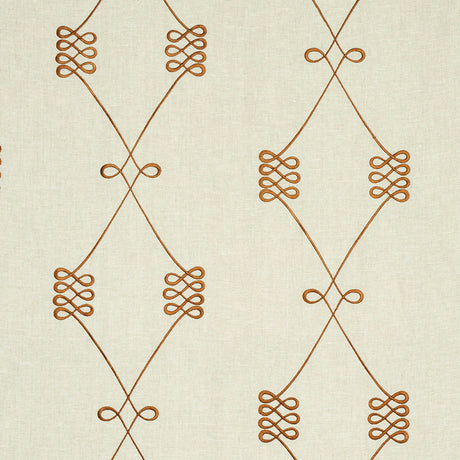 Schumacher Nicolette Embroidery Natural Fabric - Eade's Wallpaper