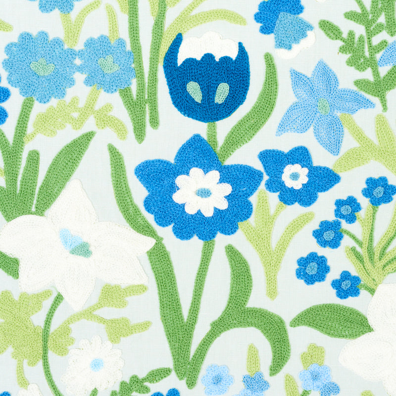 Schumacher Crewel Garden Sky Fabric