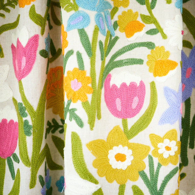 Schumacher Crewel Garden Multi Fabric