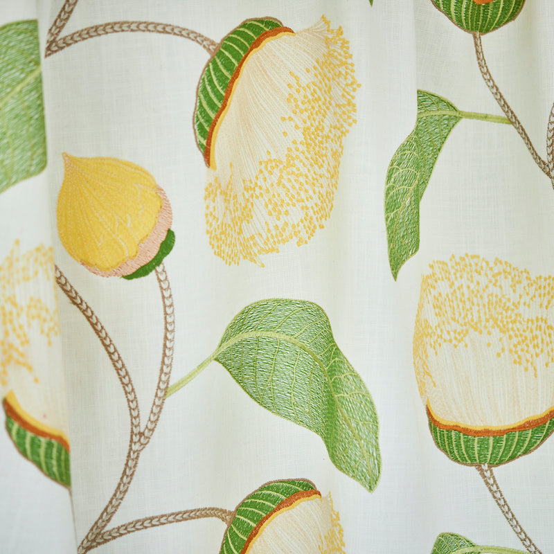 Schumacher Celinda Embroidery Yellow Fabric