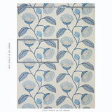 Schumacher Celinda Embroidery Blue Fabric