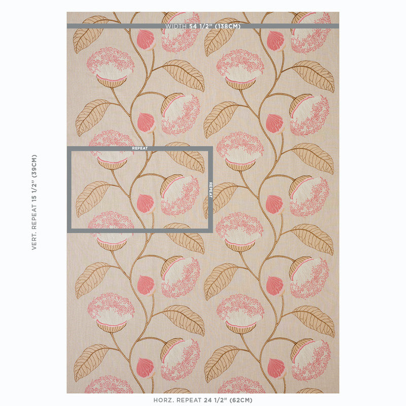 Schumacher Celinda Embroidery Blush Fabric