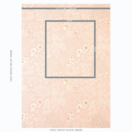 Schumacher Emaline Embroidery Blush Fabric