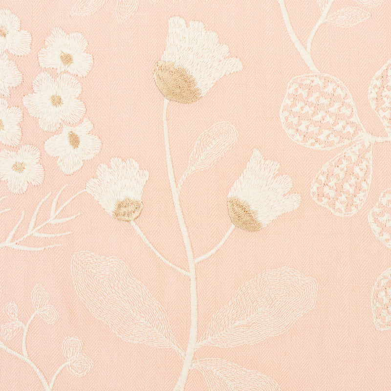 Schumacher Emaline Embroidery Blush Fabric