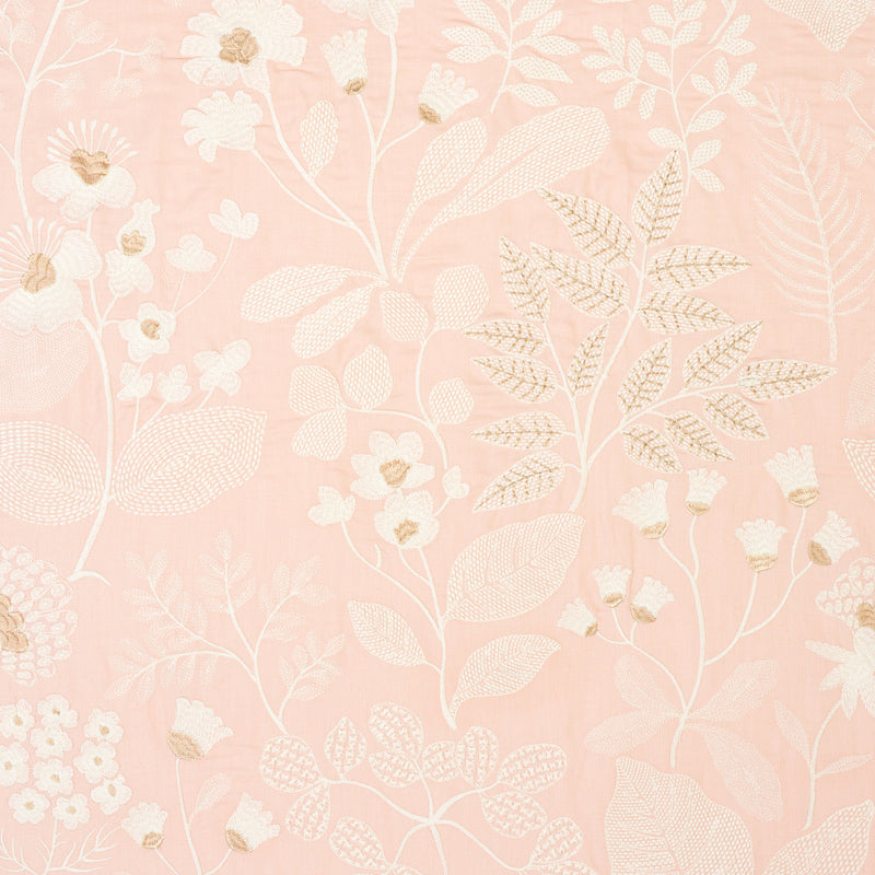 Schumacher Emaline Embroidery Blush Fabric