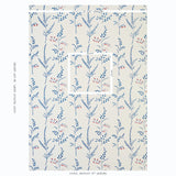 Schumacher Cynthia Embroidered Print Blue Fabric