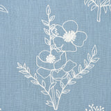 Schumacher Lisbeth Embroidery Blue Fabric - Eade's Wallpaper
