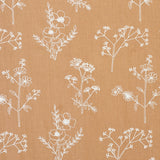 Schumacher Lisbeth Embroidery Camel Fabric - Eade's Wallpaper