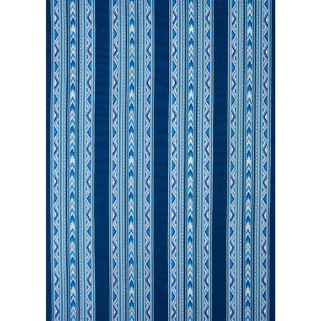 Schumacher Zarzuela Stripe Embroidery Indigo Fabric - Eade's Wallpaper