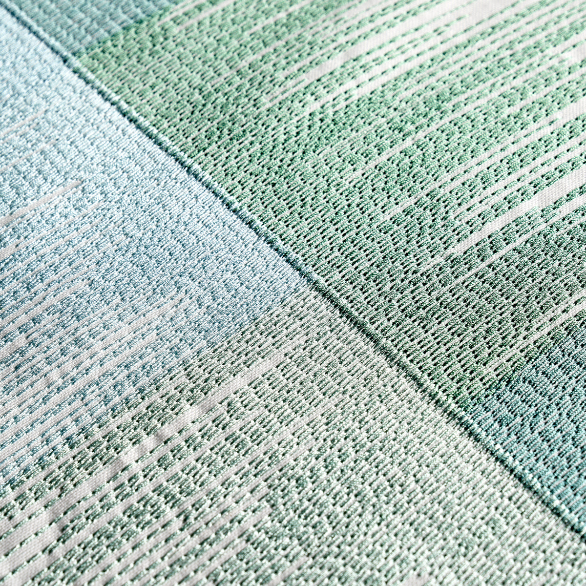 Schumacher Sunburst Stripe Embroidery Mineral Fabric - Eade's Wallpaper