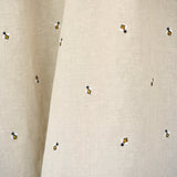 Schumacher Honey Bee Embroidery Natural Fabric