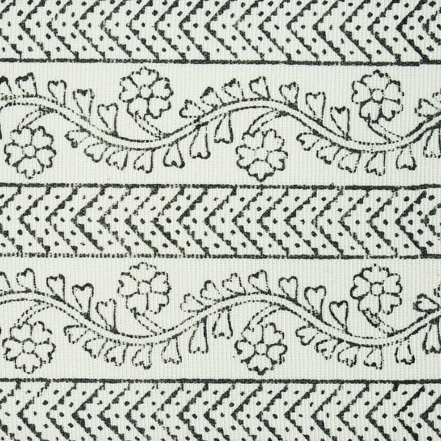 Schumacher 78440 ARBELA HAND BLOCKED TAPE in CHARCOAL Trim -