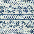 Schumacher 78441 ARBELA HAND BLOCKED TAPE in INDIGO Trim - J