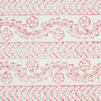 Schumacher 78442 ARBELA HAND BLOCKED TAPE in PINK Trim - JAC