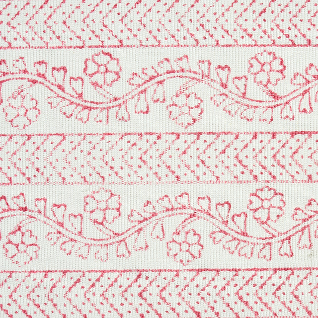 Schumacher 78442 ARBELA HAND BLOCKED TAPE in PINK Trim - JAC