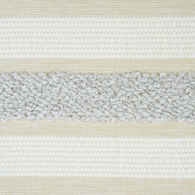 Schumacher Ohara Stripe Indoor/Outdoor Grey Fabric - Eade's Wallpaper