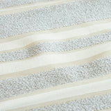 Schumacher Ohara Stripe Indoor/Outdoor Grey Fabric - Eade's Wallpaper