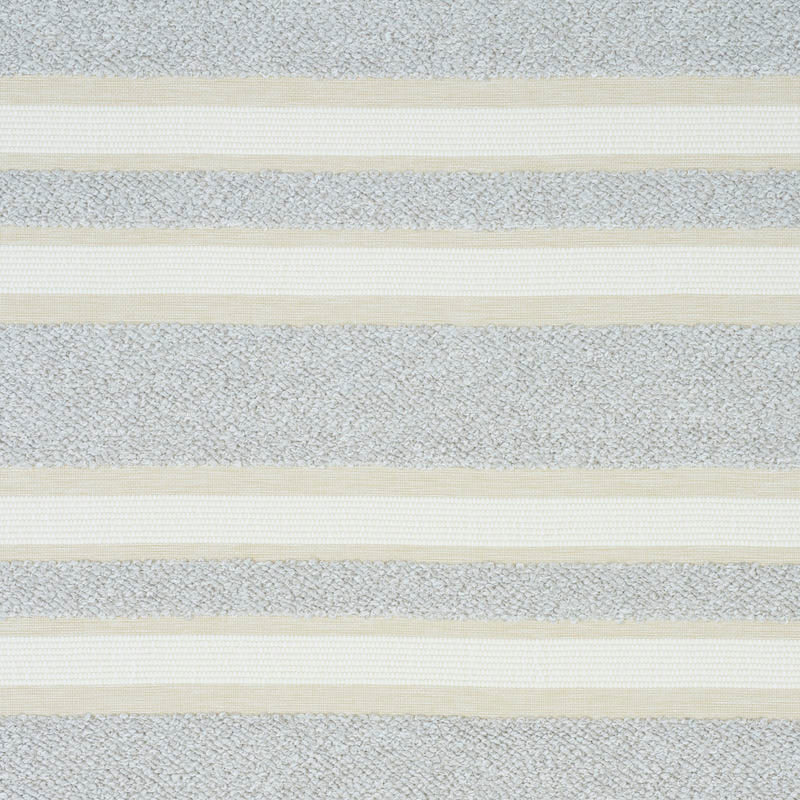 Schumacher Ohara Stripe Indoor/Outdoor Grey Fabric - Eade's Wallpaper