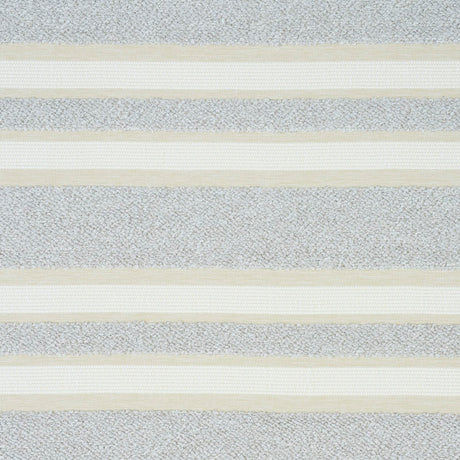 Schumacher Ohara Stripe Indoor/Outdoor Grey Fabric - Eade's Wallpaper