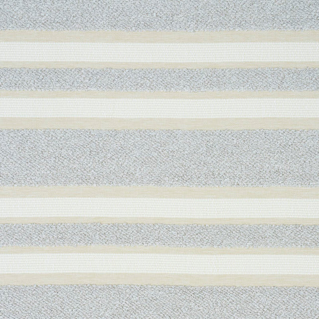 Schumacher Ohara Stripe Indoor/Outdoor Grey Fabric - Eade's Wallpaper
