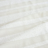 Schumacher Ohara Stripe Indoor/Outdoor Ivory Fabric - Eade's Wallpaper