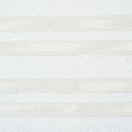 Schumacher Ohara Stripe Indoor/Outdoor Ivory Fabric - Eade's Wallpaper
