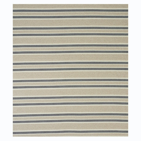 Schumacher Ohara Stripe Indoor/Outdoor Taupe Fabric - Eade's Wallpaper