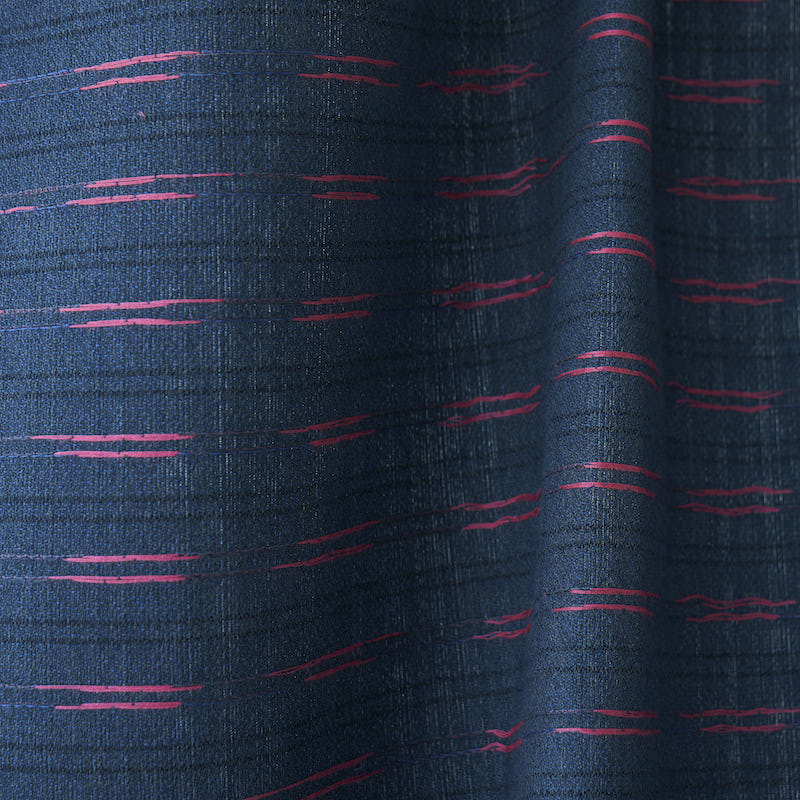 Schumacher Ainsley Stripe Indoor/Outdoor Navy Fabric
