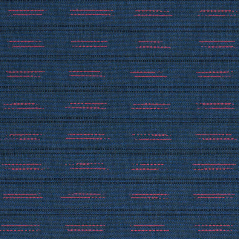 Schumacher Ainsley Stripe Indoor/Outdoor Navy Fabric