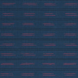 Schumacher Ainsley Stripe Indoor/Outdoor Navy Fabric