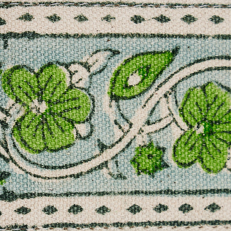 Schumacher 78592 MILA HAND BLOCK PRINT TAPE in GREEN Trim - 