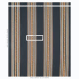 Schumacher Markova Stripe Black Fabric - Eade's Wallpaper
